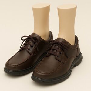 Clarks Keeler Men's Casual  Walk Leather Shoes Brown Size 11